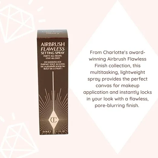 Charlotte Tilbury Airbrush Flawless Setting Spray 1.1 FL oz / 34 ml, Red