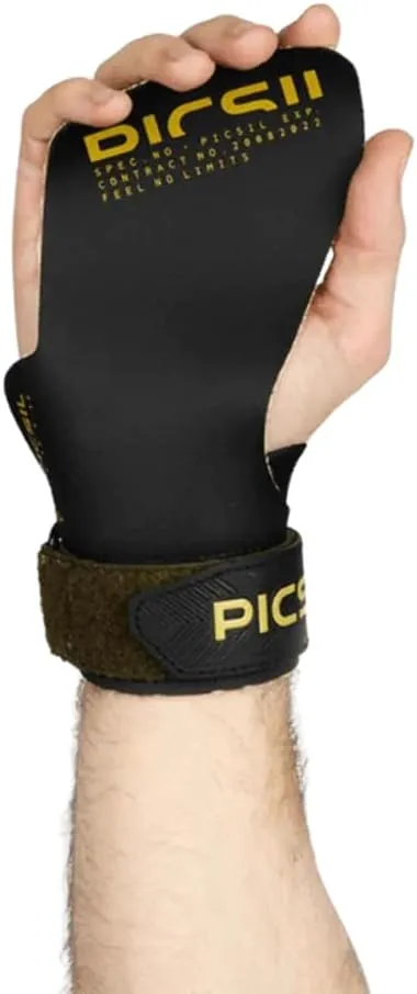 PicSil Phoenix Grips, Magnesium-Free, Fingerless Gloves for Cross Training, Gymnastics, WODs, Hand Protection from Rips and Blisters During Workouts and Weightlifting, Unisex