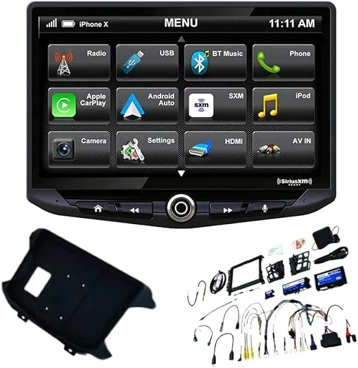 STINGER 10” HEIGH10 Touch Screen Radio Dash Kit Wrangler JL & Gladiator JT (2018-2023) Replacement Kit with Off-Road Features, Apple CarPlay, Android Auto, Bluetooth, GPS Navigation (RB10JW18)