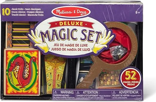 Melissa & Doug Deluxe Solid-Wood Magic Set With 10 Classic Tricks