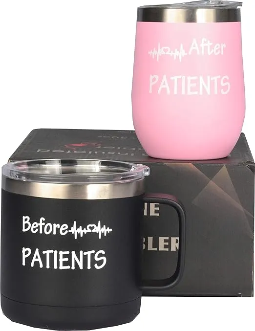 Before Patients After Patients Coffee Mug Tumbler, Graduation Gifts for Doctors Dentist Dental Medical Physician Hygienist, Medical Students Gifts, Doctor Gifts for Women, Gift for Doctor
