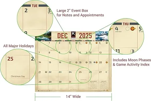 2025 Old Tractors Wall Calendar 16-Month X-Large Size 14x22, Best Farm Tractor Calendar by The KING Company-Monster Calendars (2025 Old Tractors Wall Calendar)