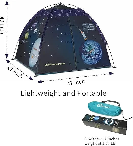 alprang Space World Play Tent Galaxy Dome Playhouse for Boys and Girls Imaginative Play-Astronaut Space for Kids Indoor and Outdoor Fun, Perfect Kid’s Gift- 47" x 47" x 43"