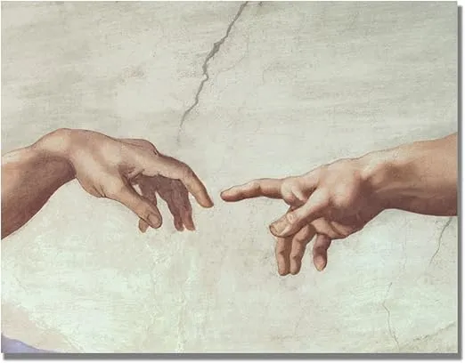 Trademark Art Hands of God Canvas Art by Michelangelo, 18 by 24-Inch