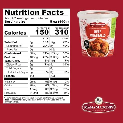 MamaMancini's Variety Pack Meals to Go (5 Cups)