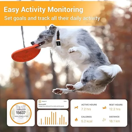 3 GPS Pet Tracker GPS Dog Tracker 4G Live Satellite Tracking, Multiple Smart Alerts, Fully Waterproof Activity Monitor for Dogs & Cats, Unlimited Range, Remote Voice Recall,Fits All Collars