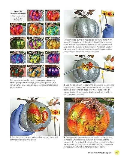 Creating Art with Alcohol Ink: Complete Guide to 12 Easy Techniques, 17 Spectacular Projects (Design Originals) How to Paint with Dripping, Pouring, Layering, Masking, and More, Step-by-Step