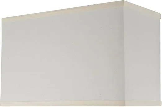 Aspen Creative 36002 Transitional Rectangle Hardback Shape Spider Construction Lamp Shade in Off-White, 16" wide, Top:(8" + 16") Bottom:(8 + 16") x Height: 10"