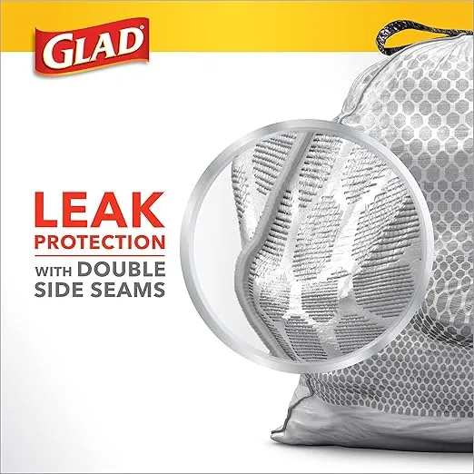 Glad ForceFlex Tall Kitchen Drawstring Trash Bags, 13 Gallon, 90 Count, Package May Vary