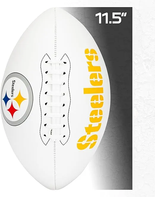 Franklin Sports NFL Autograph Football - Official Size White Panel Souvenir Football for Autographs + Signatures - NFL Team Fan Shop Memorabilia Football for Display