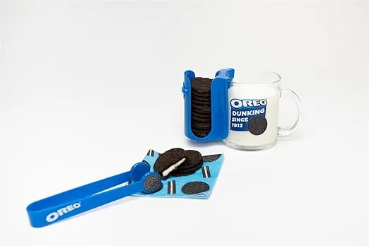 OREO Ultimate Dunking Gift Set With OREO Cookies, Glass Mug, Cookie Holder & Dunking Tongs Gift Set, By Frankford Candy