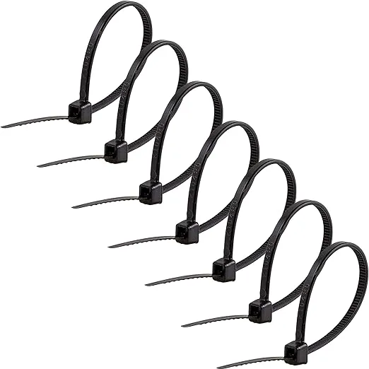 Power Gear 4-Inch Zip Ties, 100 Pack, Durable Nylon, Self-Locking, 18 Lbs. Tensile Strength, 7/8 Inch Maximum Diameter, Black, 51229