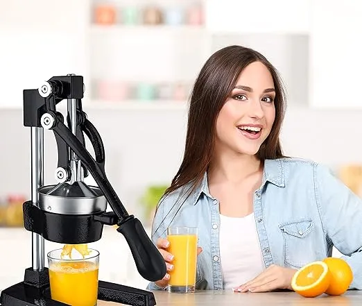 Gourmia GMJ9970 Large Citrus Juicer – Commercial Grade Press Orange, Grapefruit and Lemon Press Juicing -Extracts Maximum Juice – Heavy Duty Cast Iron Base and Handle - Non Skid Suction Foot Base