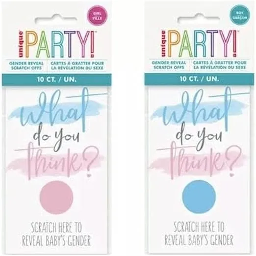 Exciting Blue Scratch-Off Gender Reveal Party Games (Pack of 10) - Ultimate Surprise & Fun for Baby Shower, Perfect Celebration Accessory