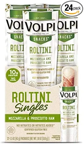 Volpi Roltini Singles with Prosciutto Pork - Display Ready Carton, 1.5 Ounce -- 24 per case.