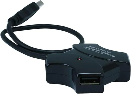 Monoprice 4-Port USB 2.0 Passive Hub - Supports a data transfer rate of up to 480 Mbps, Plug-N-Play, Black
