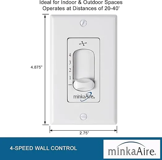 Minka-Aire WC105-WH, 4-Speed Fan Wall Control
