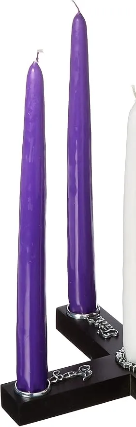 Cathedral Art Joy Faith Hope Peace (Abbey & CA Gift) Wood Cross Advent Candleholder Wreath