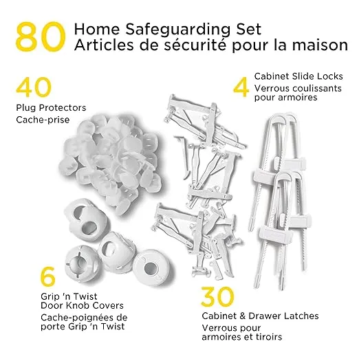 Safety 1st Home Safeguarding and Childproofing Set (80 Pcs), White