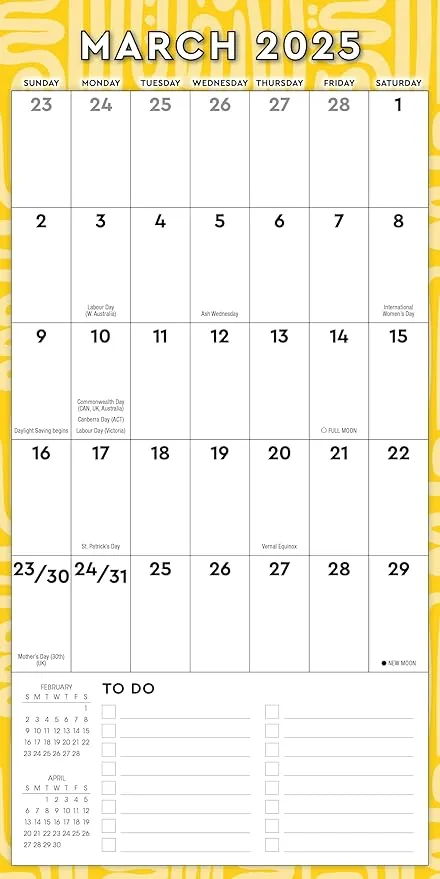Great Big Grid 2025 Wall Planner, 17-Months Calendar Planner: August 2024 - December 2025, 12" x 12"