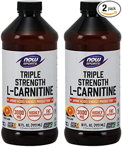Now Foods: L-Carnitine Liquid 3000mg, 16 oz (2 pack)