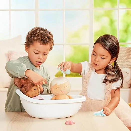 LullaBaby – 14-inch Water-Safe Bath Doll – Fair Skin Tone & Blonde Hair – Toddler Bath Toys – Towel & Bath Ducky Accessories – Kids Ages 2 & Up – Bath Doll – Fair Skin Tone & Blonde Hair