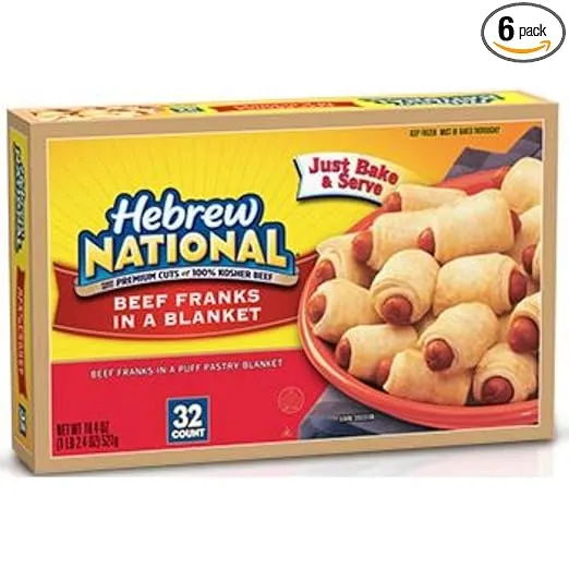 Hebrew National Beef Franks in a Blanket, 18.4 Ounce -- 6 per case.