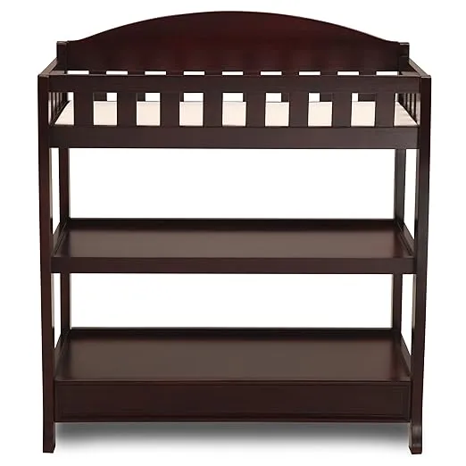 Delta Children Infant Changing Table with Pad, Espresso Cherry