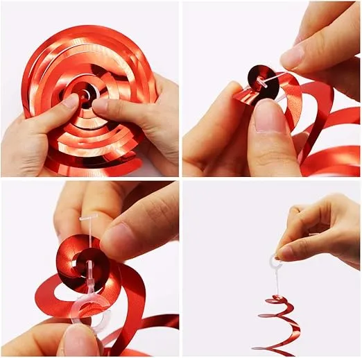 Swirl Decorations 36 Pack Foil Ceiling Hanging Party Swirl Decorations for Christmas Party Wedding Graduation Baby Shower Decorations