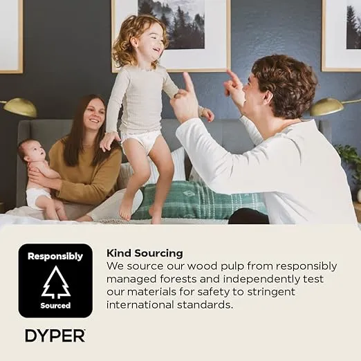 DYPER Toddler Potty Training Pants Girls & Boys, Honest Ingredients, Day & Overnight, Made with Plant-Based* Materials, Hypoallergenic for Sensitive Skin, Unscented (Size 3T-4T, 24, Count)