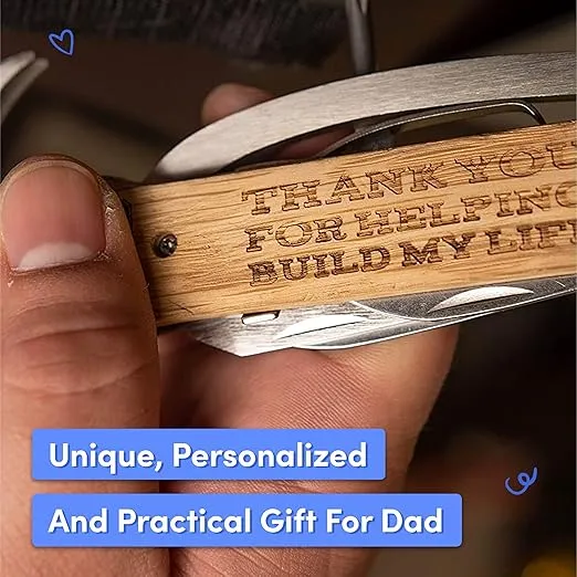 Multi Tool Hammer - Birthday Gifts from Daughter - Mens Gifts for World's Best Dad - 6" Multifunctional with Screwdriver, Plier, Wire Cutter/Stripper, Tools For Dad