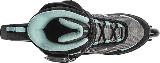 Rollerblade Zetrablade Women's Adult Fitness Inline Skate, Black and Light Blue, Performance Inline Skates