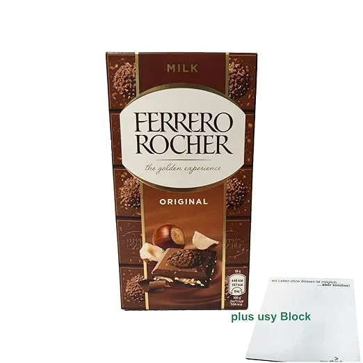 Ferrero Rocher Original Milk Hazelnut (90 g Board) + usy Block