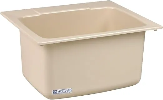 Mustee 10BN Utility Sink, 22-Inch x 25-Inch, Bone