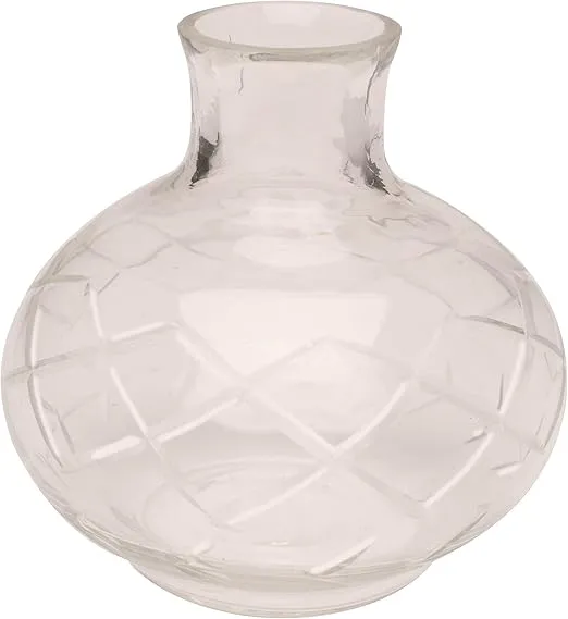 ART & ARTIFACT Mini Vases for Flowers - Small Glass Vases, Clear 5 Vase Set Single Bud Vases for Flowers, Room Decor - Clear