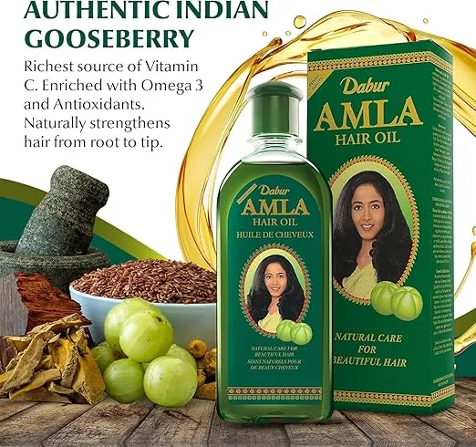 Dabur Amla Hair Oil - Nourishing Indian Oil for Men & Women, for Healthy, Moisturized Hair and Scalp (300ml)
