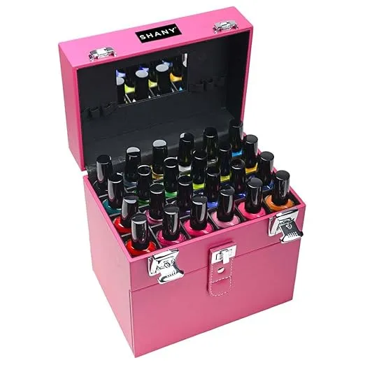 SHANY Color Matters - Makeup Travel Case Nail Accessories Organizer and Makeup Train Case - Makeup Storage Box - Sugar Gum
