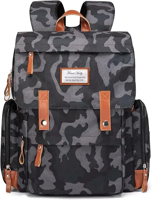 Frank Mully Diaper Bag Backpack Large Multifunction Travel Baby Bag for Mom Dad Camo