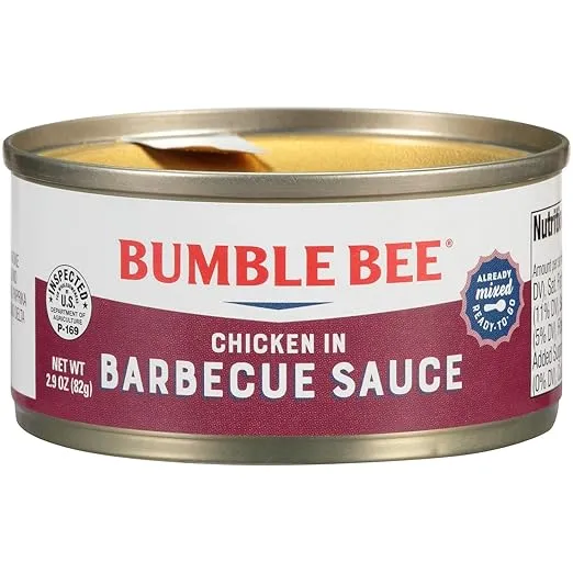 Bumble Bee Snack on the Run BBQ Chicken Salad with Crackers Kit, 3.5 oz - Ready to Eat, Spoon Included - Shelf Stable & Convenient Protein Snack