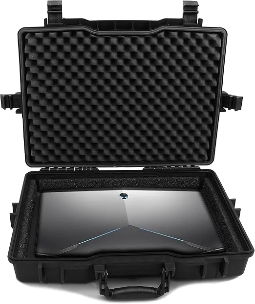 CASEMATIX 15.6-17.3 Inch Laptop Hard Case Compatible with Dell Alienware Laptops M15, Area 51m AW17R4, AW15R3 and More Laptops Up to 17 inches with Custom Waterproof Design, Case Only