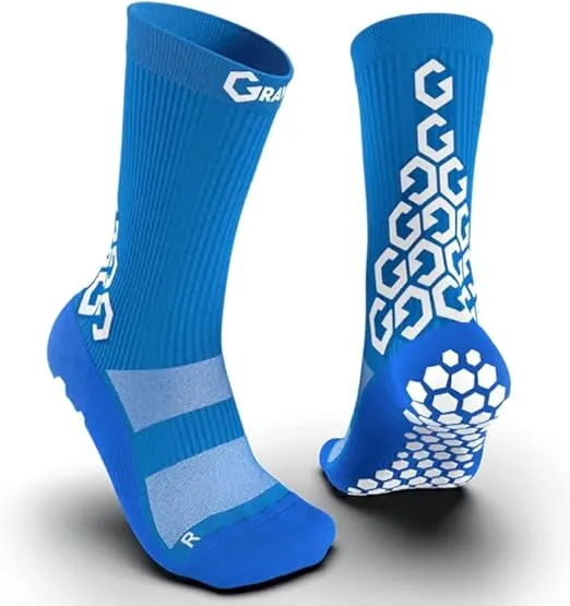 SENDA Gravity Pro Grip Socks with Non-Slip Technology, Soccer, Running, Basketball, Unisex, Crew Length