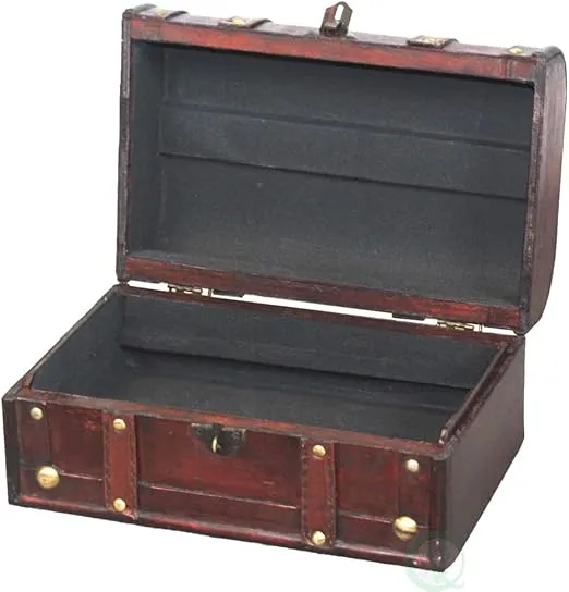 Vintiquewise(TM Decorative Treasure Box - Small Wooden Trunk Chest Size: 11" x 7" x 5.5"