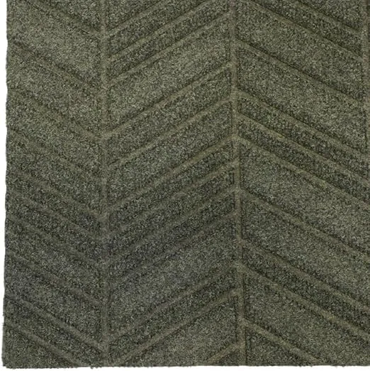 in Vein Double Door Doormat, 21.5 x 70 Inches, Made in USA, WaterHog Luxe Collection, Olive