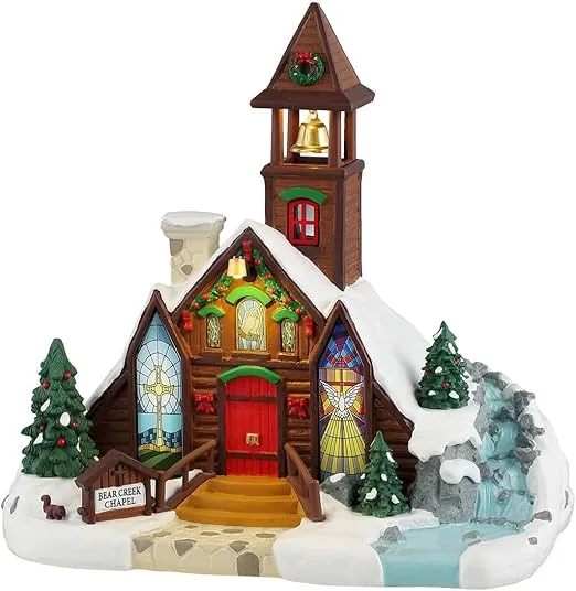 Lemax Bear Creek Chapel, Battery Operated (4.5V) #45265