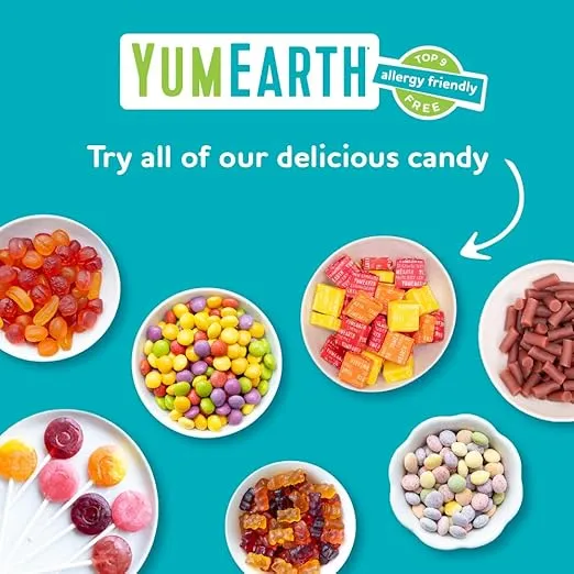 YumEarth Organic Fruit Flavored Gummy Bears, 10- .7oz. Snack Packs, Allergy Friendly, Gluten Free, Non-GMO, No Artificial Flavors or Dyes