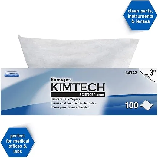 Kimberly-Clark Kimberly Clark Safety 34743 White Kimwipes Delicate Task Wipers, 3-ply