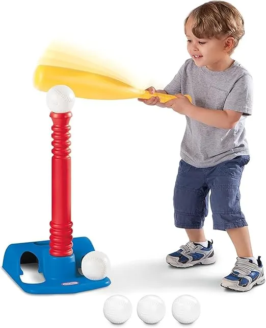 Little Tikes T-Ball Set, Red, 5 Balls, for Toddlers Ages 18+ Months