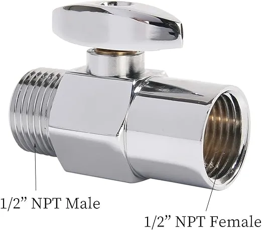 Watflow Water Shut Off Valve, Shower Head Water Saver, Shower Head Flow Restrictor, Shower or Garden Water Flow Control Valve 1/2"NPT…