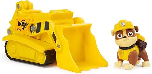PAW Patrol, Rubble’s Bulldozer, Toy Vehicle with Collectible Action Figure, Sustainably Minded Kids Toys for Boys & Girls Ages 3 and Up