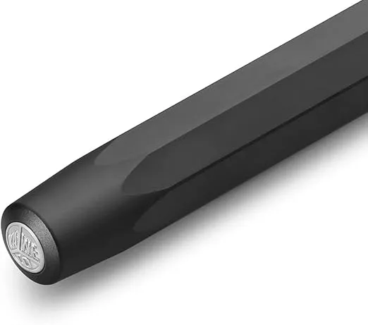 Kaweco AL SPORT Fountain Pen Black I Premium Fountain Pen for Ink Cartridges I Exclusive Fountain Pen 13 cm I Nib: M (Medium)